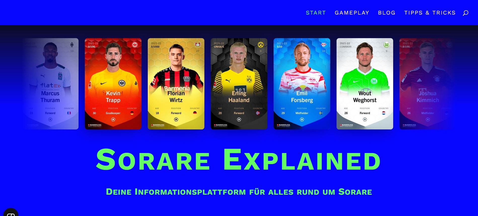 Sorare Explained Titelbild Screenshot