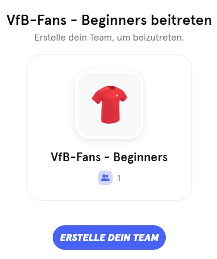 Anmeldung VfB-Fans-Beginners